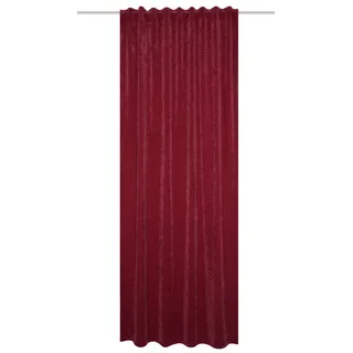 HOMEbasics 085425-5601 - THERMOCHENILLE WOLLY Thermovorhang - mit Kombiband | Bordeaux 245 x 135 cm