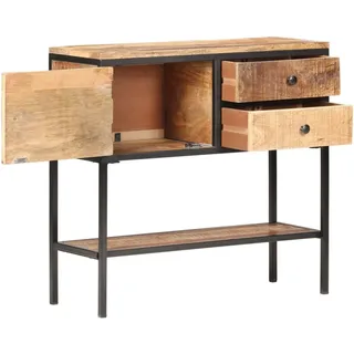 vidaXL Sideboard 85x30x80 cm Raues Mangoholz - Braun