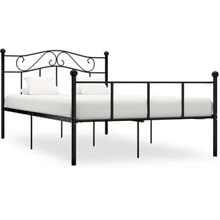 vidaXL Bettgestell 160 x 200 cm Schwarz