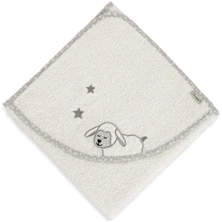 Sterntaler Badetuch Schaf Stanley, Alter: ab 0 Monate, 100 x 100 cm, Beige (Ecru)