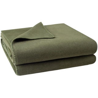 Zoeppritz  Soft-Fleece Decke 160 x 200 cm olive branch