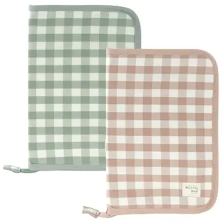 Walking Mum. Remy Geburtsbuch für Babys mit transparenten Taschen und Reißverschluss, Rosa, Maße: 19 x 28 x 1 cm, 36353