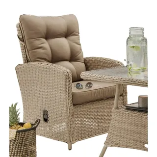 Destiny »MERANO«, Aluminium, Polyrattan, inkl. Auflagen, taupe/beige,