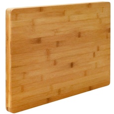 Bild 3 cm dickes XL Schneidebrett 50x35cm Bambus Holz Schneidbrett Holzbrett Küche