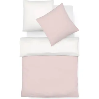 Fleuresse Halbleinen Wendebettwäsche Provence W Verviers 155x220 cm + 80x80 cm pink-creme