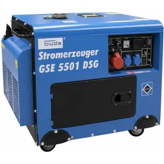 Güde Stromerzeuger »GSE 5501 DS« 2 x Schuko 230 V/50 Hz, 1 x CEE 16 A/400 V/50 Hz, blau