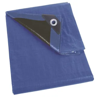 Perel Abdeckplane blau/schwarz 3 x 4 m