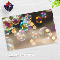 Bild von Schreibtischunterlage für Kinder und Erwachsene Schimmernde Seifenblasen, aus hochwertigem Vinyl , 60 x 40 cm