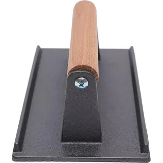 Grillpresse aus Gusseisen - Burger- & Baconpresse - Schweres Gewicht - Flache Bodenplatte - 21×10,5 cm - Für Pfanne & Grill