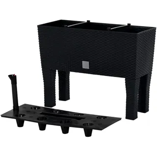 Hochbeet Anthrazit 60x25x46cm PP Rattan