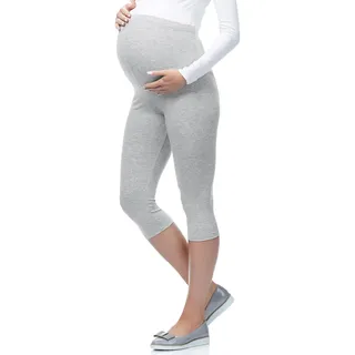 Be Mammy 3/4 Umstandsleggings aus Viskose BE-03 (Melange, 3XL)