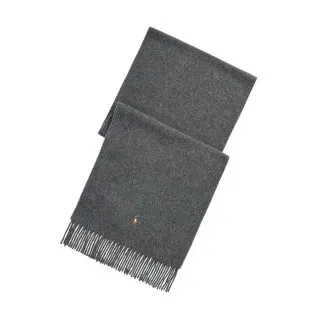 Polo Ralph Lauren für Herren. 449959359003 Schurwollschal mit grauen Fransen (OSFA), Lässig, Wolle