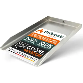 Edelstahl Grillplatte | Plancha 45x34cm - passend für Napoleon LE/LEX/Prestige & Rösle | 4mm Massiv