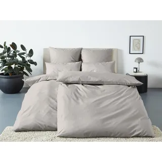 LeGer Home by Lena Gercke Bettwäsche "Anisa in Gr. 135x200, 155x220 cm oder 200x200", grau (hellgrau), B/L: 135cm x 200cm, 1 Stk., 1 Stk.