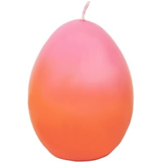 Ombré-Kerze in Eiform, rosa und orange, ideales Geburtstags- oder Muttertagsgeschenk oder für Oster-Frühlingsdekorationen, geruchlos, 10 Stunden Brenndauer, umweltfreundliche Verpackung, hergestellt