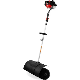 EBERTH Kehrmaschine Motorbesen Kehrbesen Benzin 3PS, 2-Takt Motor, 52ccm, mit Tragegurt, Inkl 2x 30cm Kehrwalze, Kehrbreite 60cm