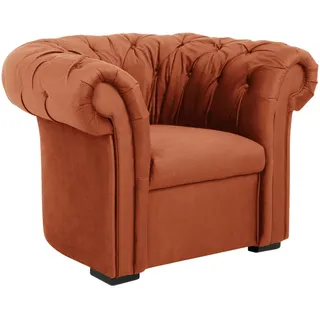 MID.YOU CHESTERFIELD-SESSEL Rostfarben - 114x78x91 cm