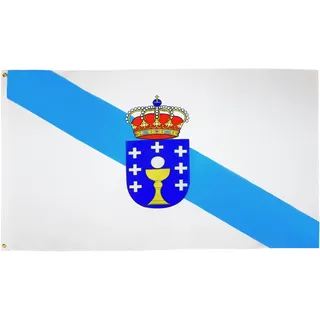 FLAGGE GALICIEN 90x60cm - GALICIEN FAHNE 60 x 90 cm - flaggen AZ FLAG Top Qualität