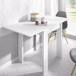 Dmora Comer Ausziehtisch 79/134 x 67 x 79 cm Weiß