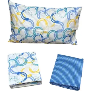 Bassetti Bettwäsche-Garnitur MIRA Farbe BLAU B1 Größe 135x200 + 80x80cm - Blau