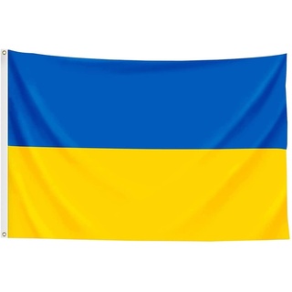 SHATCHI Ukrainische Nationalflagge mit Ösen, Sportveranstaltungen, Banner, Pub, Heimbüro, Dekorationen für Fußball-Fans, 112430, 152 x 91 cm