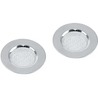 ORION Abflusssieb Spülbeckensieb Spüle Filter Sieb küchen spüle 6,5 cm - 2 Stück - Silber