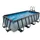 EXIT Stone Pool Grau 400 x 200 x 100 cm inkl. Sandfilteranlage, Poolleiter, Reparaturset