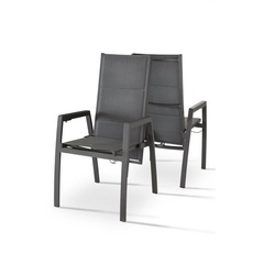 Bild Hochlehner »COSTA«, (Set), 2 St., Aluminium, textilene Bespannung, stufenlos verstellbare Rückenlehne, grau