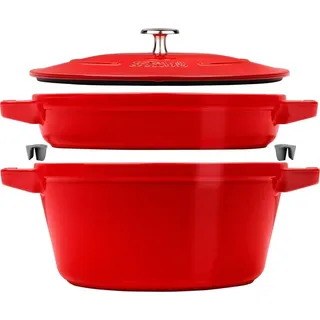 Staub Cocotte Kochtopfset 2-tlg. kirsch-rot