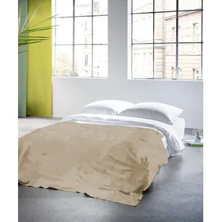 Plaid FLEURESSE "Plaid", beige (leinen, beige), B:180cm L:270cm, Baumwolle, Leinen, Wohndecken, Plaid, Halbleinen, in Gr. 180x270 cm, Plaid