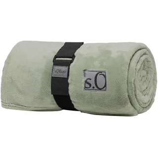 s.Oliver Kuscheldecke Kuschelsoft 150 x 200 cm Polyacryl Salbei