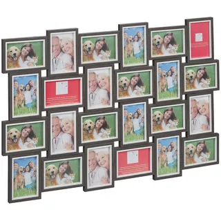 Relaxdays Bilderrahmen-Collage , Grau , Holzwerkstoff, Kunststoff , 91x61.5x2 cm , Bilder & Rahmen, Bilderrahmen, Bilderrahmen-Collagen