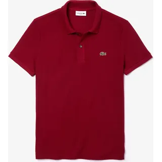 Lacoste Polo Shirt Slim Fit Herren Bordeaux Rot, Größe:M - Rot