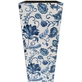 Mobili Rebecca Schirmständer Weiß 21/21/50 cm , Blau , Holzwerkstoff , 21x50x21 cm , Garderobe, Schirmständer