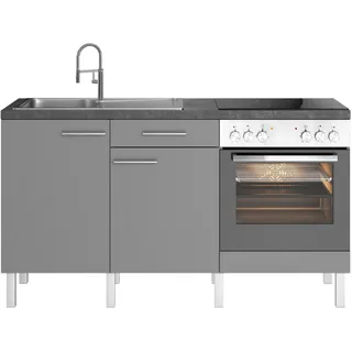 OPTIFIT Küchenzeile Lilly 160 cm grau