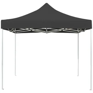 vidaXL Faltpavillon 2 x 2 m inkl. 4 Seitenteile Anthrazit/Schwarz