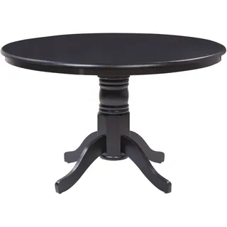 Beliani Esstisch 120/120 cm Schwarz Akron , Holzwerkstoff , Rund , 120x76x120 cm , Esszimmer, Esstische