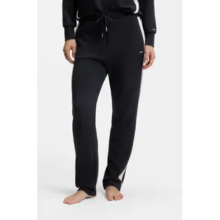 Jogginghose BOSS "Mirage_Pants", Damen, Gr. XXL, N-Gr, schwarz 001, Jersey, Obermaterial: 49% Modal, 43% Polyester, 8% Elasthan, normal, Hosen Jogginghose, schmal geschnitten mit kontrastierenden Einsätzen