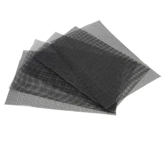Jenngaoo 5 Stück Blumentopf Mesh Pad, Quadratische Blumenkübel Abdecknetz 30x20cm aus Kunststoff, Drainage Gitter gegen Bodenverlust für Garten, Balkon und Gewächshaus, Schwarz