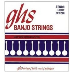 GHS 210 - Banjo String Set, 4-String, Loop End, Tenor, Phosphor Bronze, Light, .009-.028
