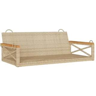 vidaXL Hängebank Beige 109x62x40 cm Poly Rattan - Beige