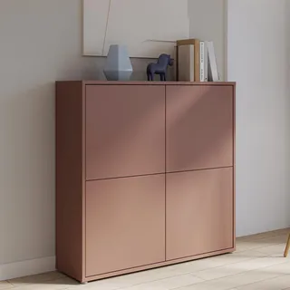Forte Highboard 124,5 x 121,5 x 34,9 cm Terrakotta