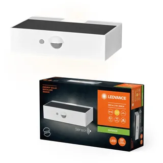 LEDVANCE ENDURA STYLE BRICKLUME Sensor, Solarleuchte, 3W, 300lm, weiß, indirekte Beleuchtung, Bewegungsmelder, Tageslichtsensor, IP65 Schutzklasse, 3.000K Farbtemperatur, warmweiße Lichtfarbe