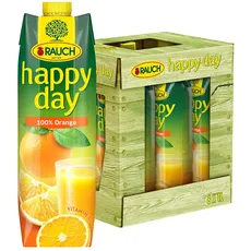 Rauch Happy Day Orange | fruchtiger Geschmack |mit Vitamin C und Calcium | für den perfekten Start in den Tag | 6x 1l Tetra Prisma