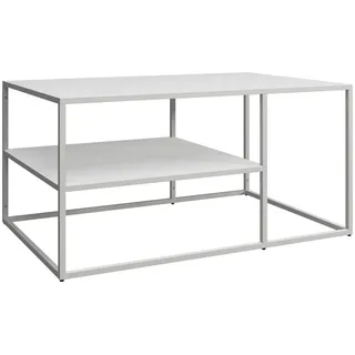 [en.casa] Couchtisch Solund Weiß Metall 90 x 60 x 45 cm