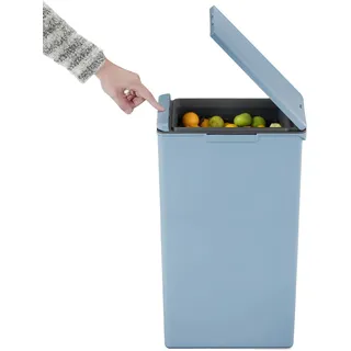 EKO Morandi Touch Recycling-Mülleimer, Titanblau, 30 Liter