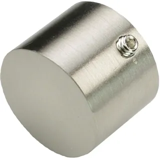 LIEDECO Gardinenstangen-Endstück 2-läufig Ø 18 mm 1 Stück Silber/Weiß