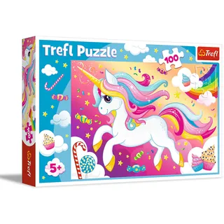 Trefl, Puzzle, Schönes Einhorn, 100 Teile, für Kinder ab 5 Jahren