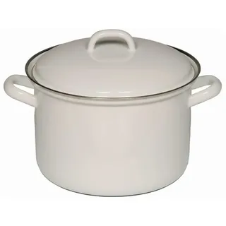 Riess Fleischtopf mit Deckel Ø18cm Classic weiss Emaille Induktion