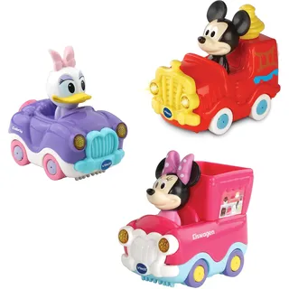 Vtech 80-406504 TUT TUT Baby Flitzer - Disney Set 2 (Mickys Feuerwehrauto, Minnies Eiswagen, Daisys Cabrio)